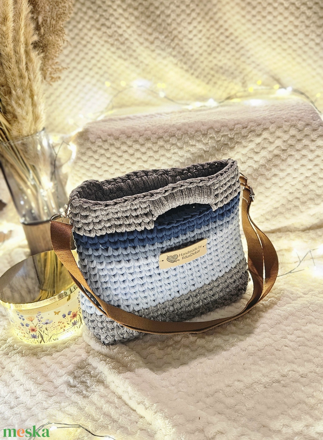 Horgolt Női táska  - táska & tok - pénztárca & más tok - pénztárca - női pénztárca - Meska.hu