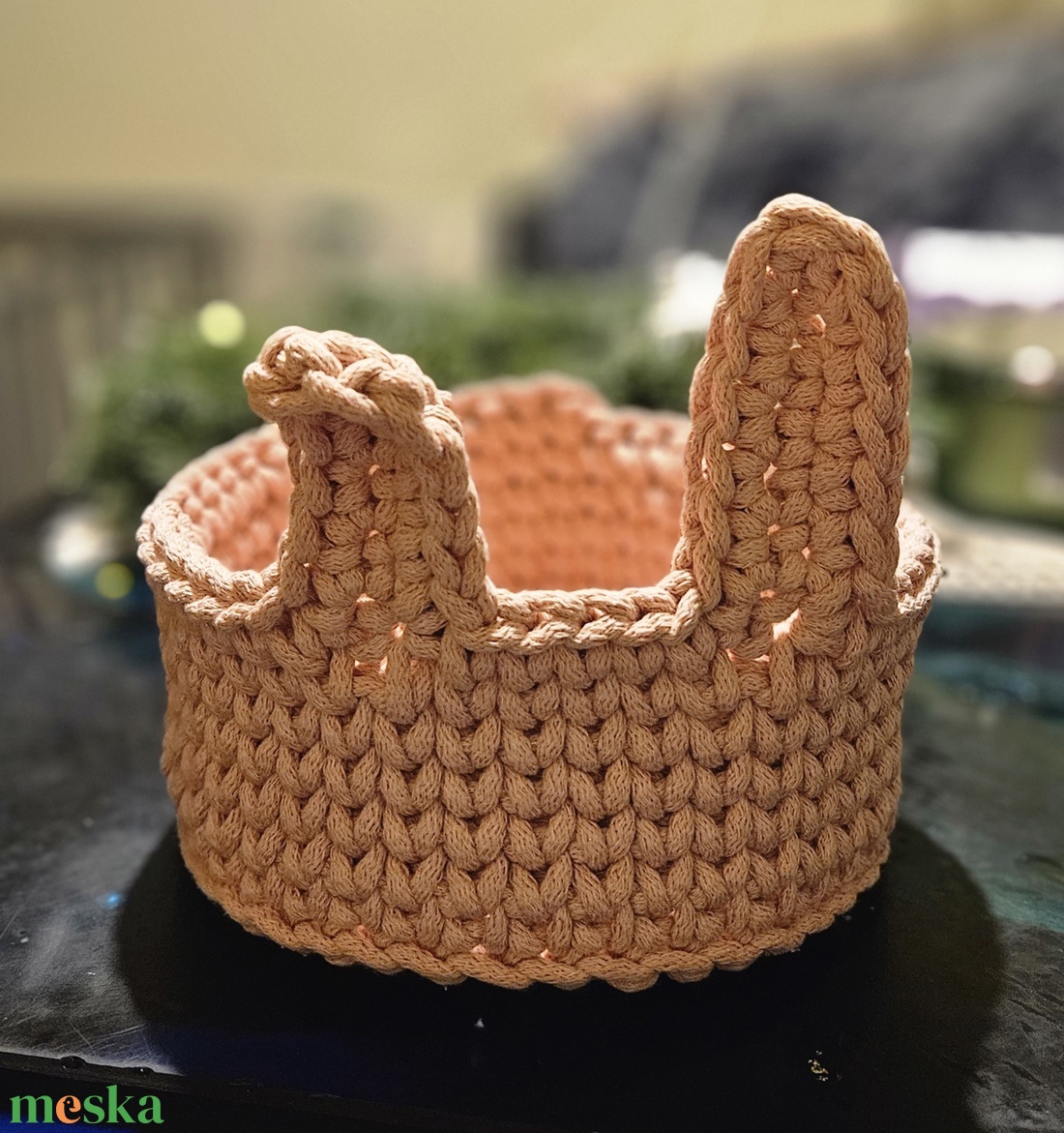 Horgolt nyuszi kosár �� - otthon & életmód - dekoráció - asztal és polc dekoráció - dekorációs tál, tartó - Meska.hu