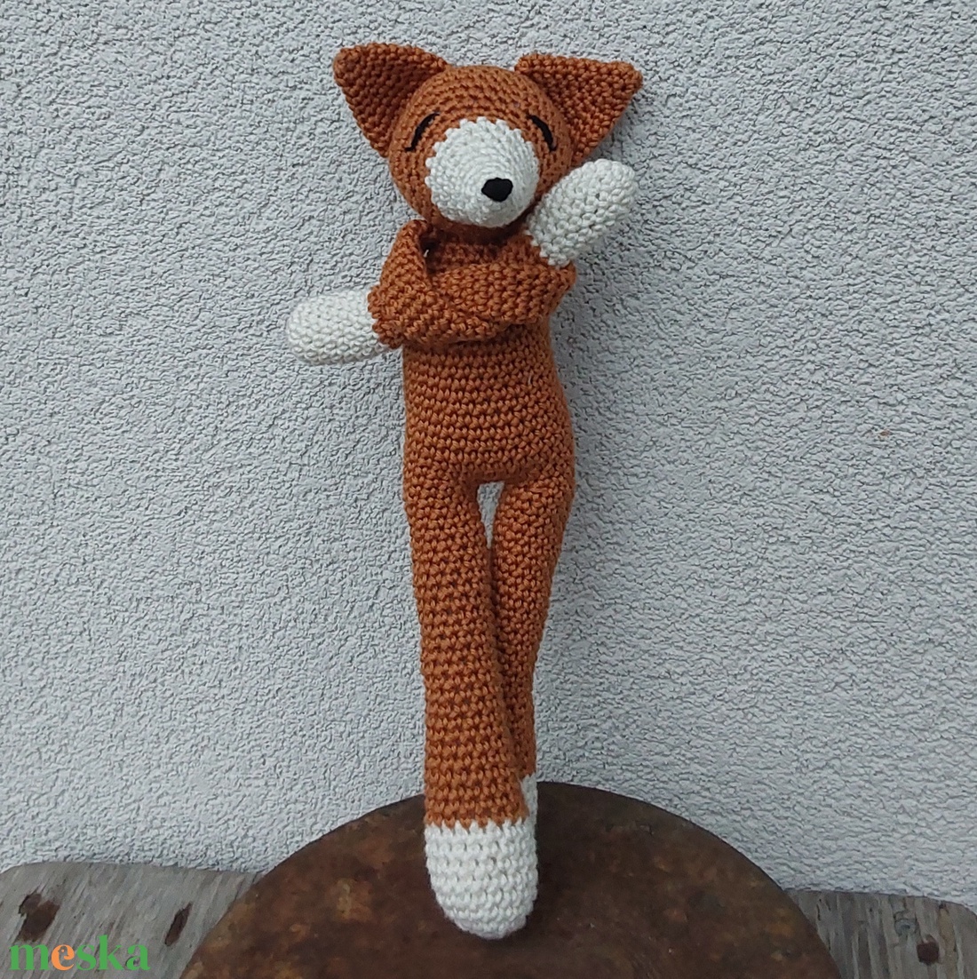 Horgolt  róka - játék & sport - plüssállat & játékfigura - róka - Meska.hu