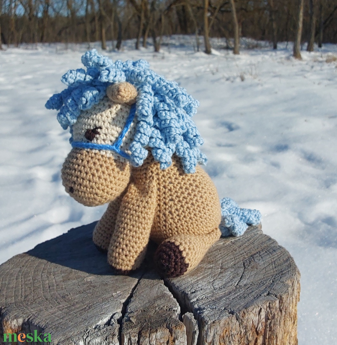 Horgolt póni - játék & sport - plüssállat & játékfigura - ló - Meska.hu