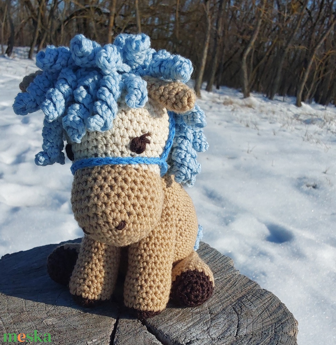 Horgolt póni - játék & sport - plüssállat & játékfigura - ló - Meska.hu