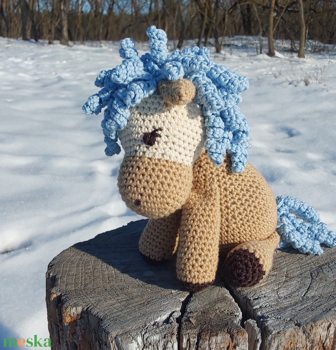 Horgolt póni - játék & sport - plüssállat & játékfigura - ló - Meska.hu