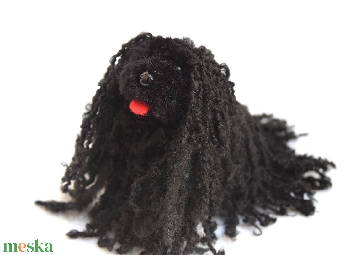 Puli - fekete - 9 cm -  - Meska.hu