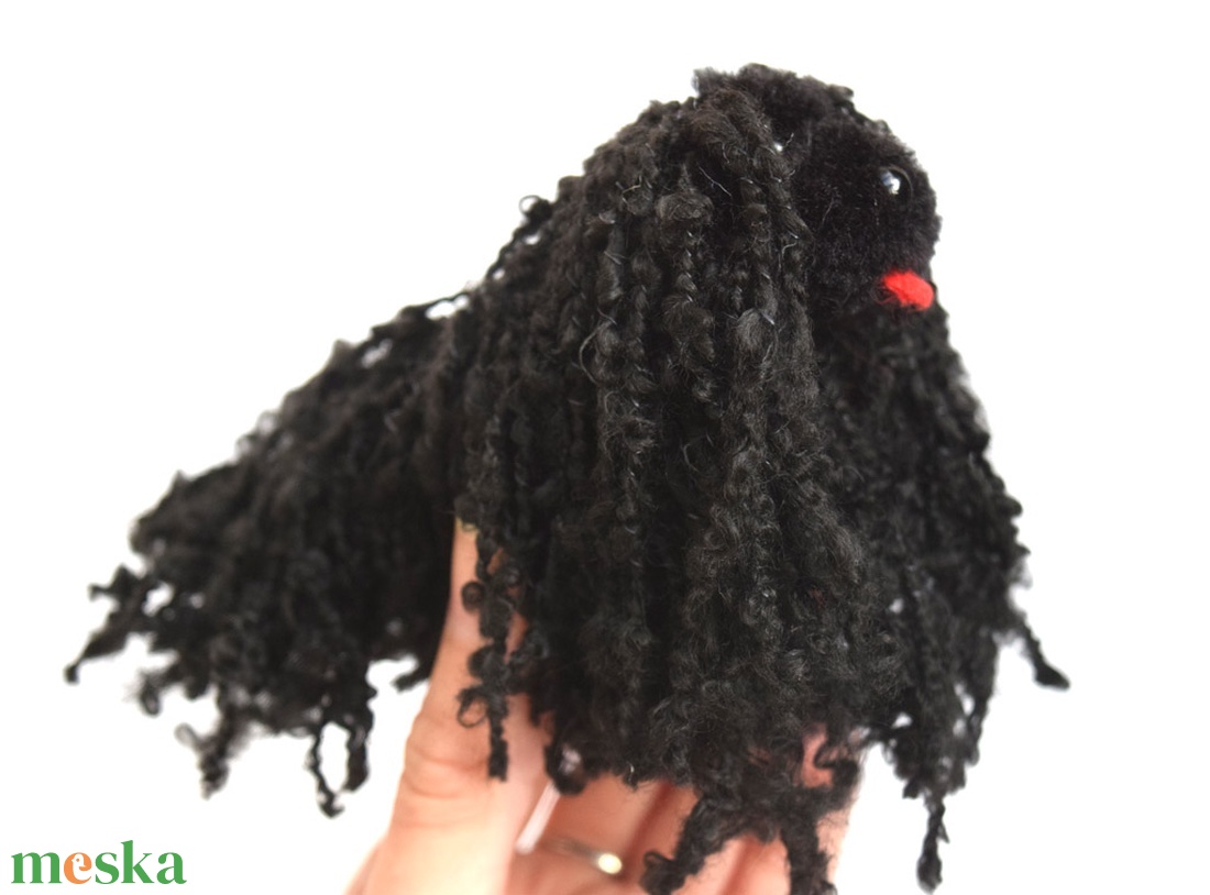 Puli - fekete - 9 cm -  - Meska.hu