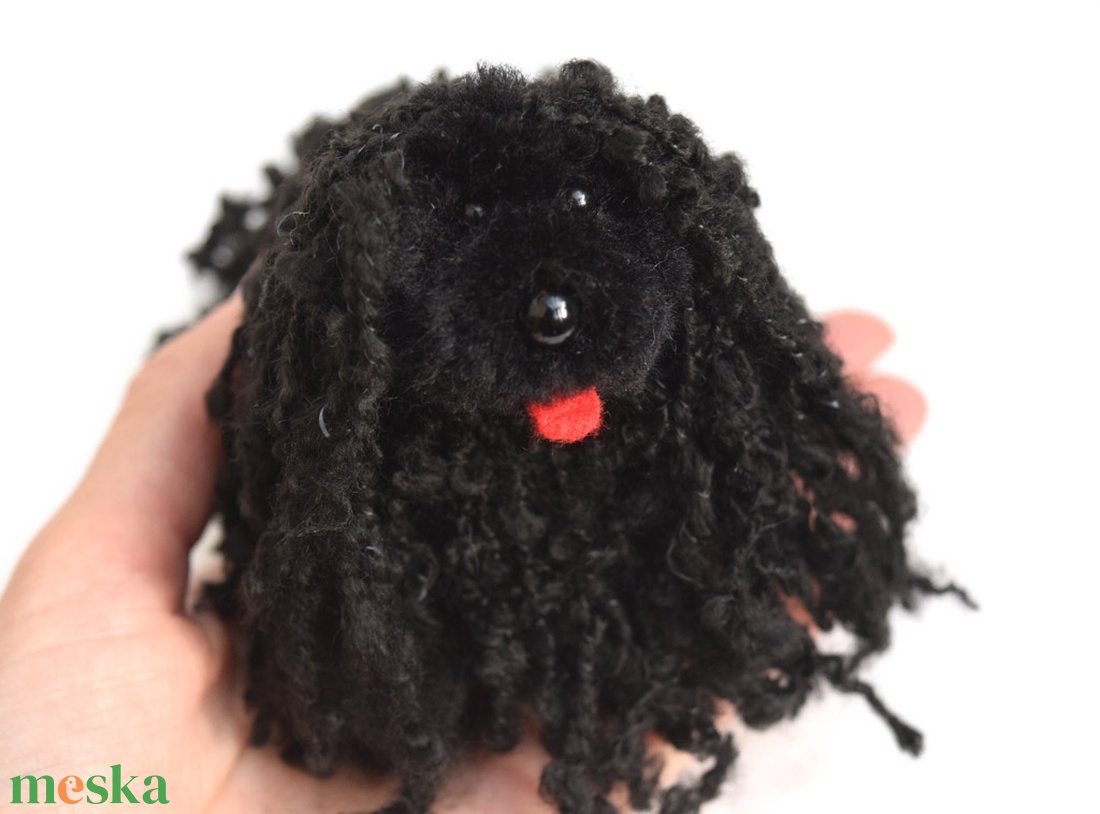 Puli - fekete - 9 cm -  - Meska.hu