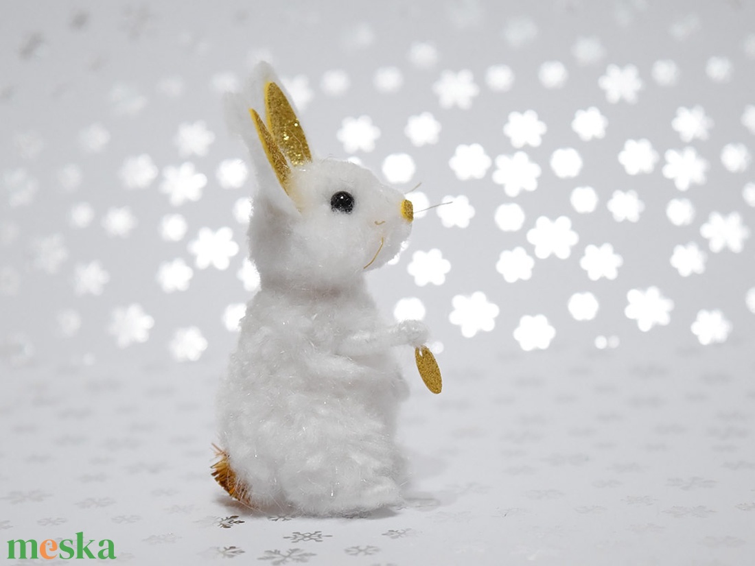 Hónyuszi, csillámnyuszi - arany - otthon & lakás - dekoráció - dísztárgy - Meska.hu Hónyuszi, csillámnyuszi - arany - otthon & lakás - dekoráció - dísztárgy - Meska.hu