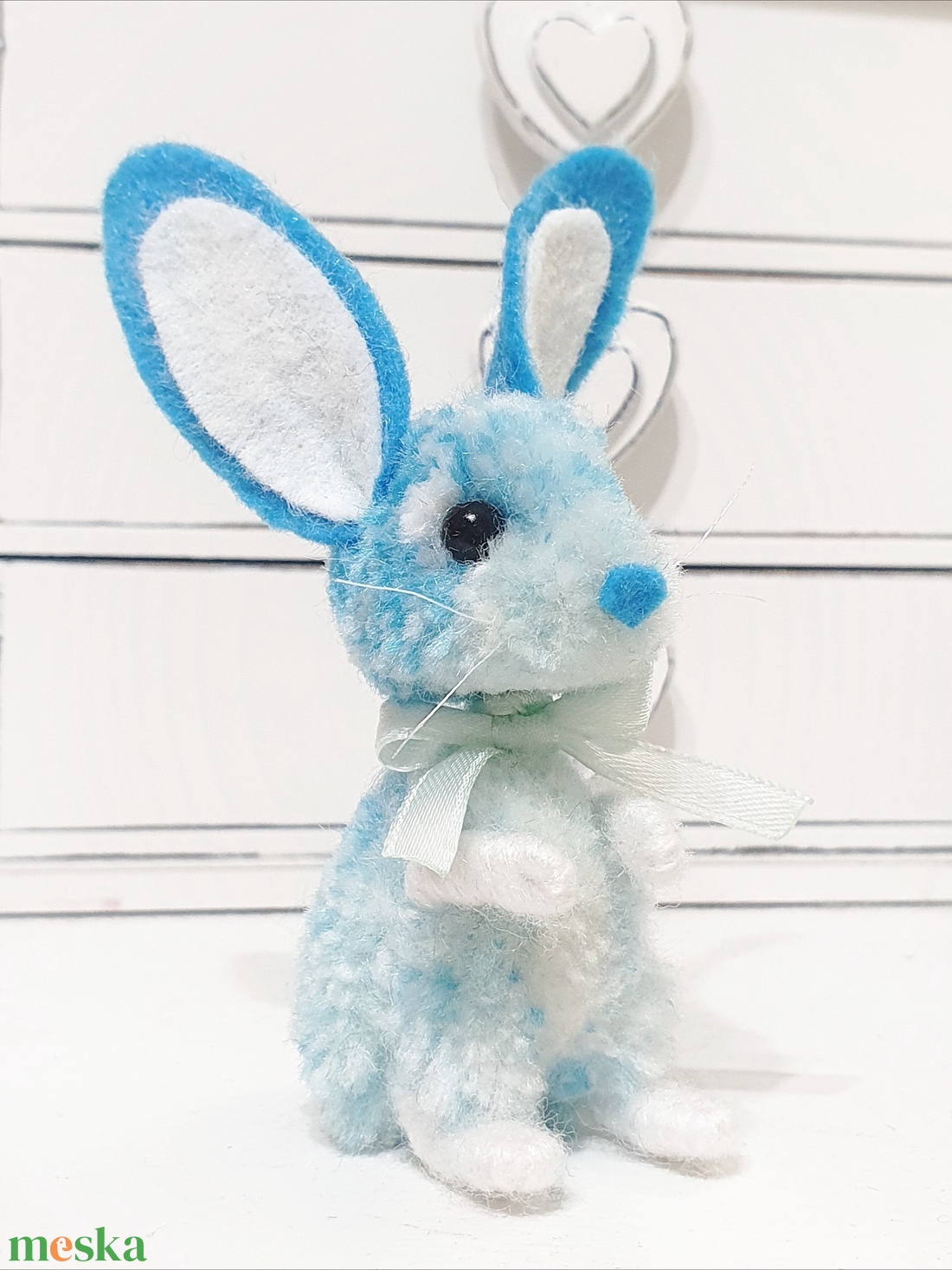 Égszín nyuszi  - otthon & életmód - dekoráció - dekoratív figurák és szobrok - Meska.hu