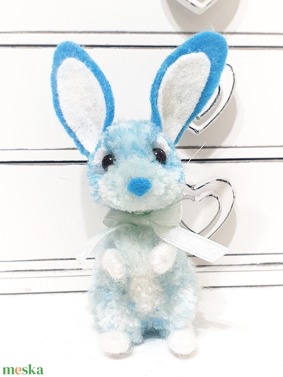 Égszín nyuszi  - otthon & életmód - dekoráció - dekoratív figurák és szobrok - Meska.hu