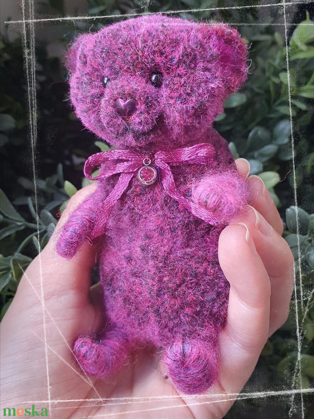 Pom - Teddy maci - Bíborka - otthon & életmód - dekoráció - dekoratív figurák és szobrok - Meska.hu
