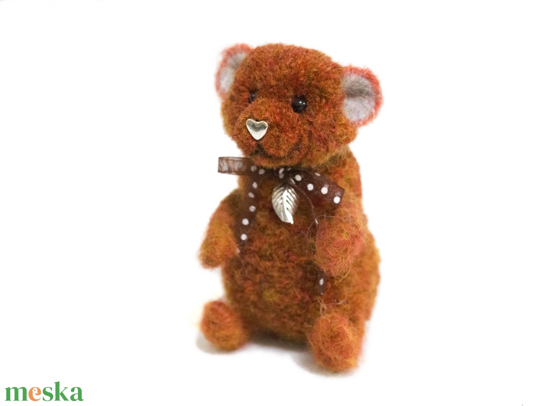Pom - Teddy maci - Ezüst Kislevél - otthon & életmód - dekoráció - dekoratív figurák és szobrok - Meska.hu
