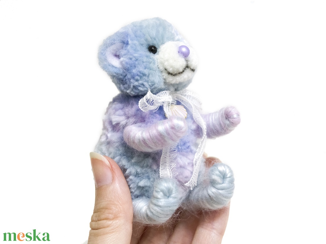 Pom - Teddy maci - Pöttöm Lila Orr - otthon & életmód - dekoráció - dekoratív figurák és szobrok - Meska.hu