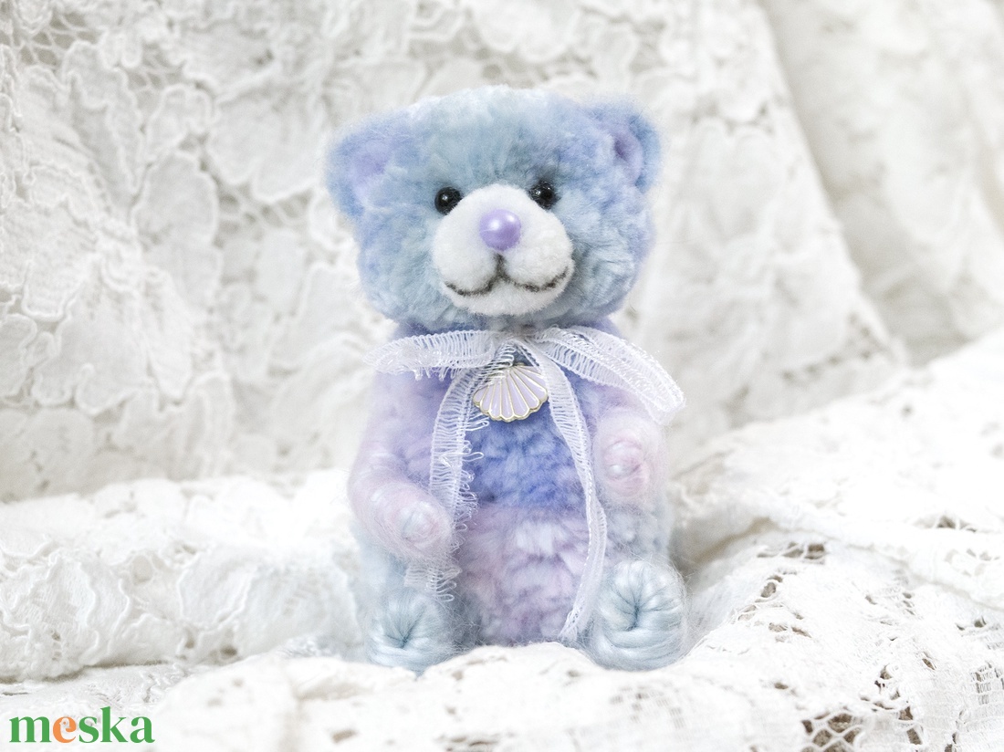 Pom - Teddy maci - Pöttöm Lila Orr - otthon & életmód - dekoráció - dekoratív figurák és szobrok - Meska.hu