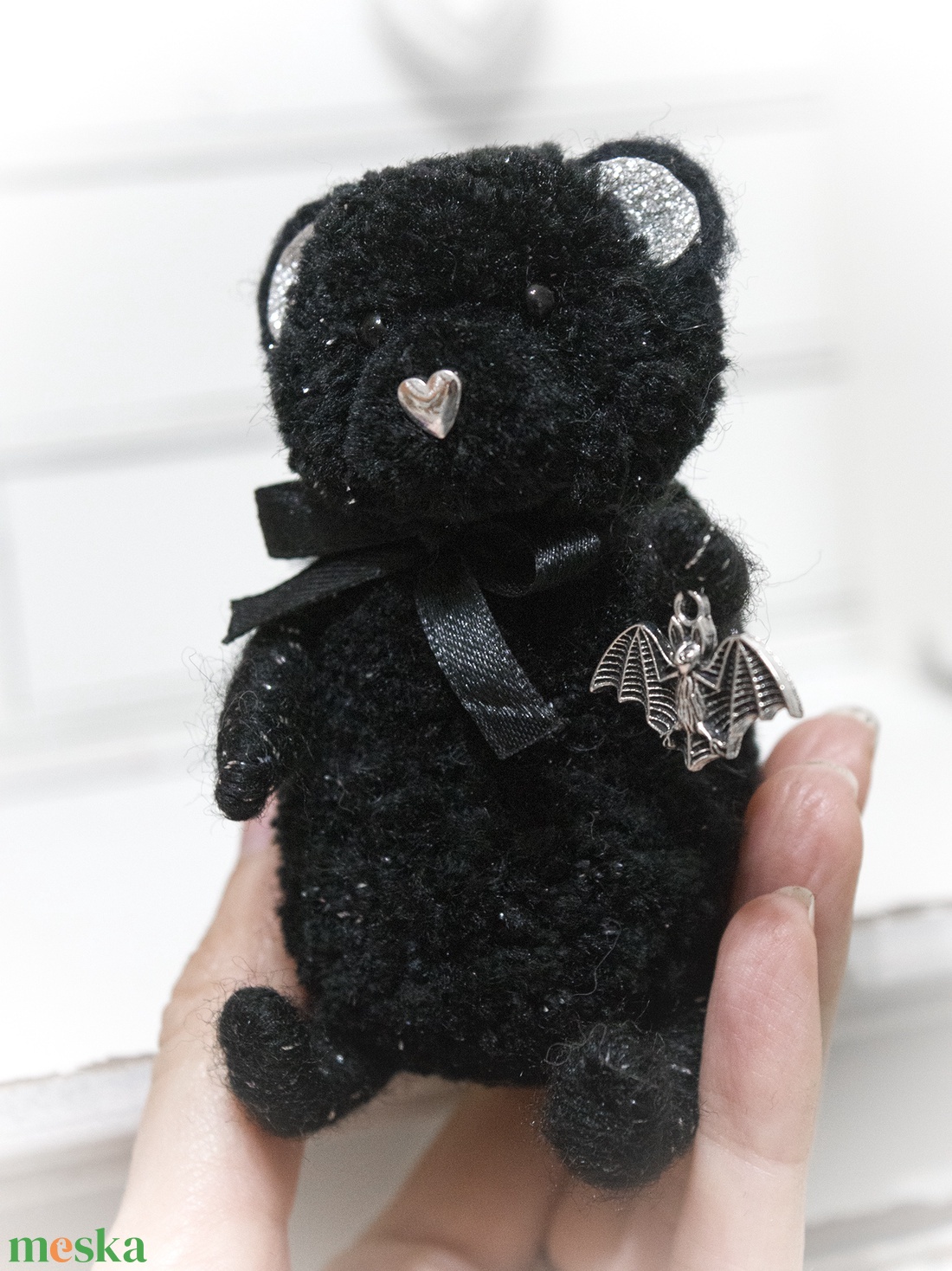Pom - Teddy Halloween maci és a Denevér - otthon & életmód - dekoráció - halloween - halloweeni figurák - Meska.hu
