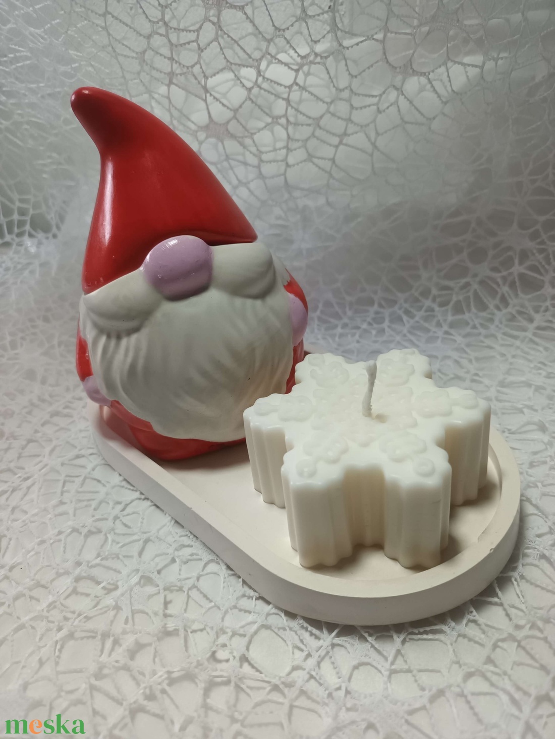 Manó tégelyes illatgyertya - karácsony - karácsonyi lakásdekoráció - karácsonyi illatgyertya, mécses - Meska.hu