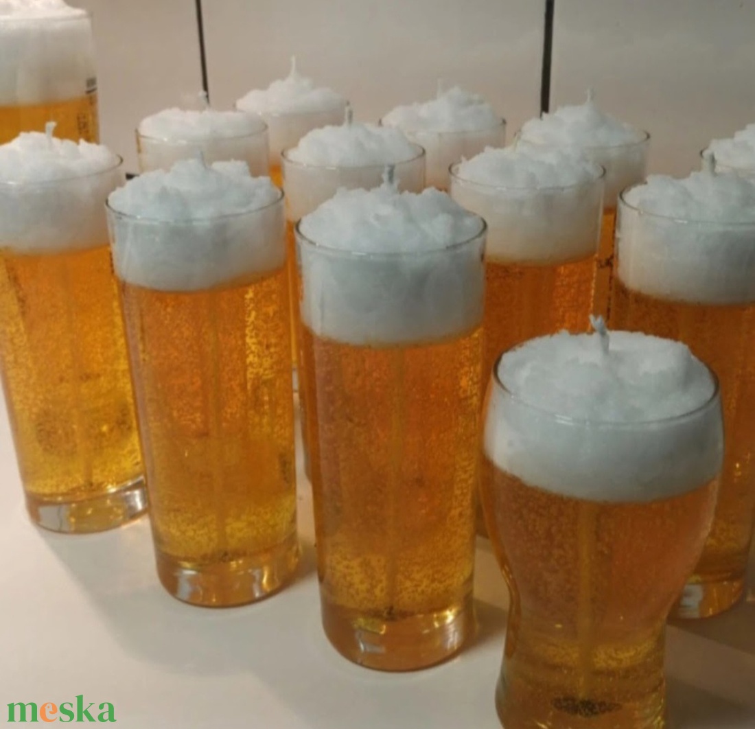 Sör gyertya - otthon & életmód - gyertya, illat, aroma - gyertya - Meska.hu