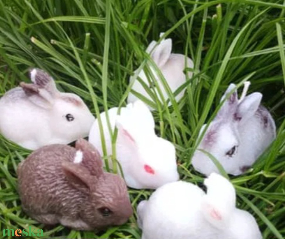 Nyuszi-Húsvéti dekorgyertya - kellékek & szerszámok - dekorációs kellékek - dekorációs gyertya - Meska.hu