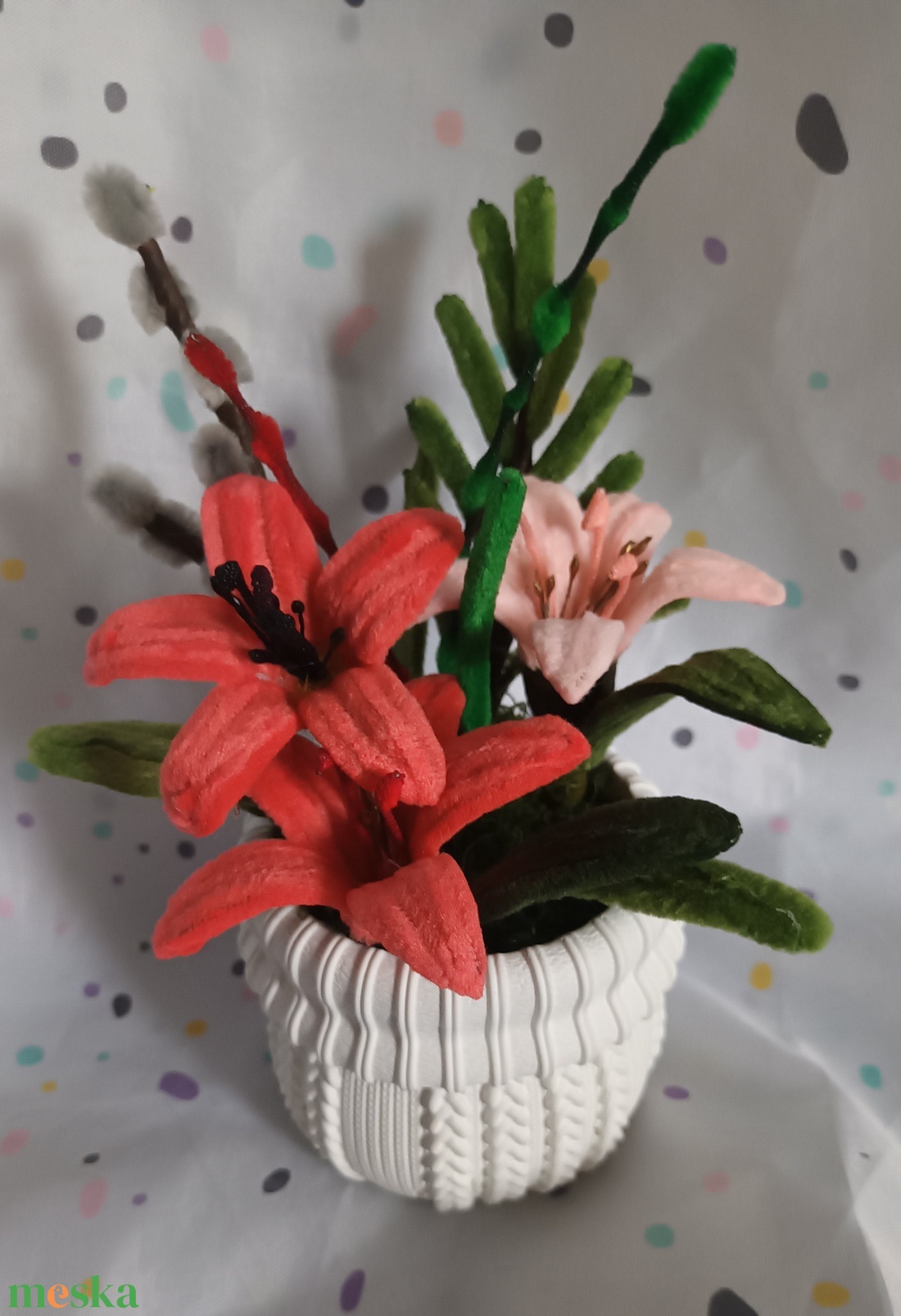 Zsenília csokor - otthon & életmód - virágdekoráció - virágok - virágcsokor - Meska.hu