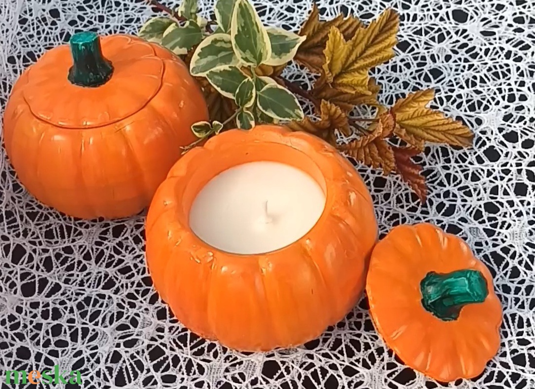 Pumpkin spice - karácsony - karácsonyi lakásdekoráció - karácsonyi illatgyertya, mécses - Meska.hu