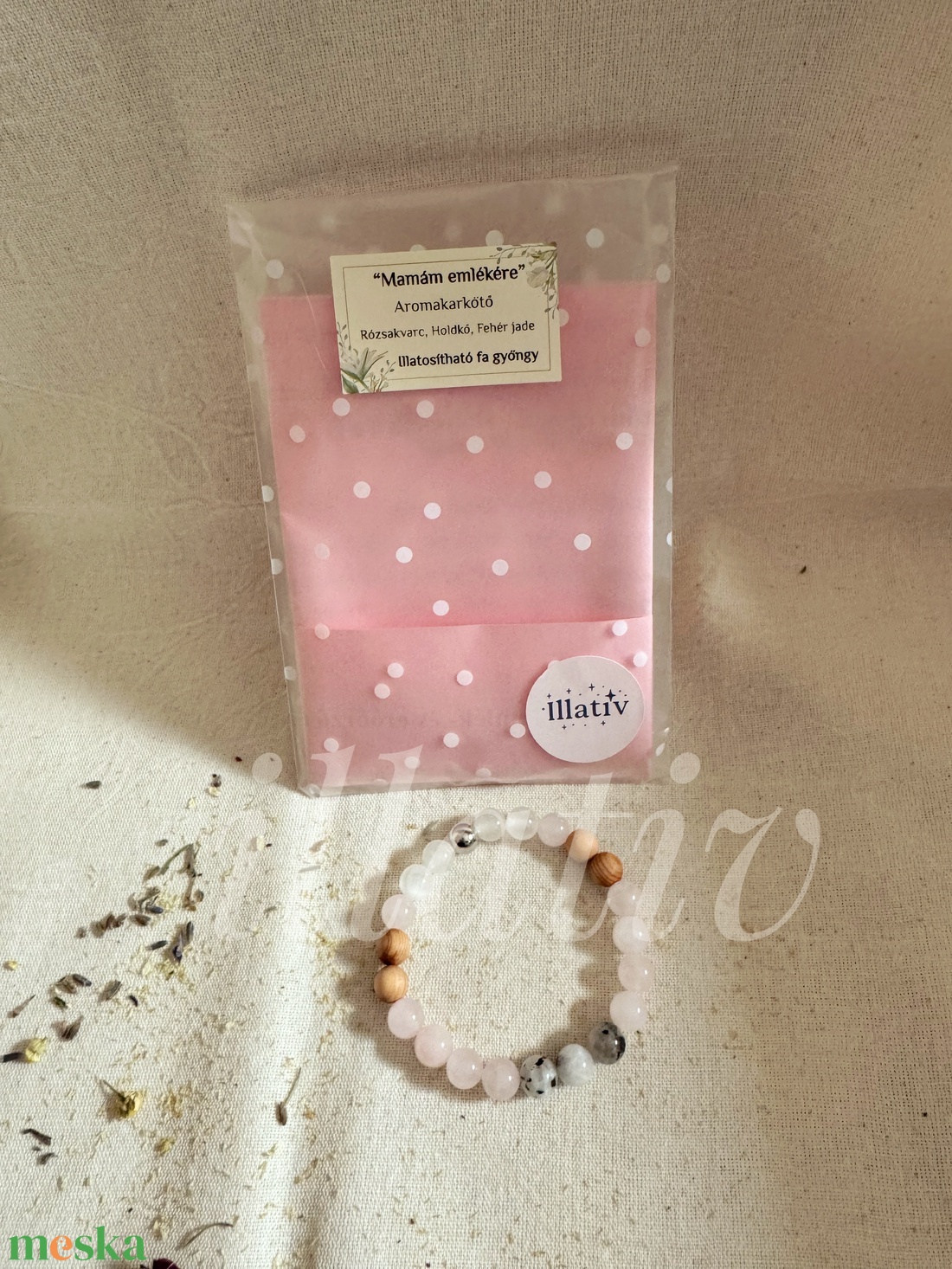 Mamám emlékére - Aromakarkötő - ékszer - karkötő - ásványkarkötő - Meska.hu Mamám emlékére - Aromakarkötő - ékszer - karkötő - ásványkarkötő - Meska.hu
