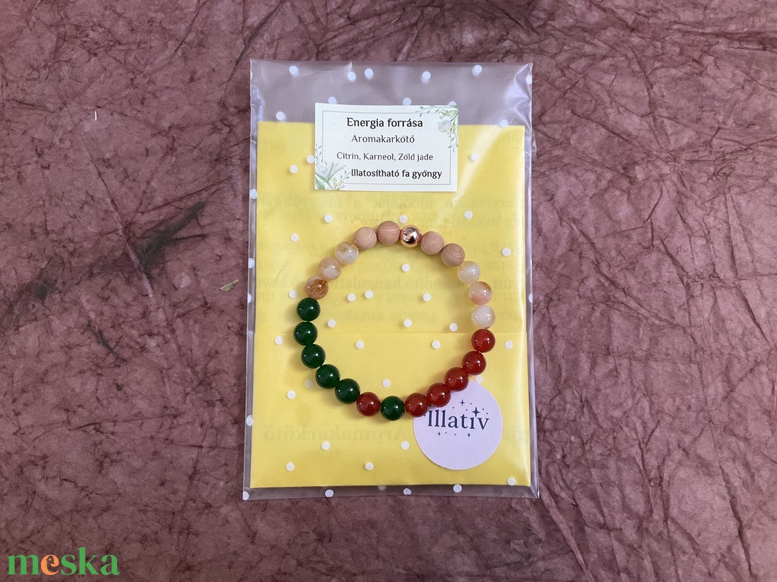 Ásványkarkötő illatosítható fagyönggyel - � Energia forrása  - ékszer - karkötő - ásványkarkötő - Meska.hu