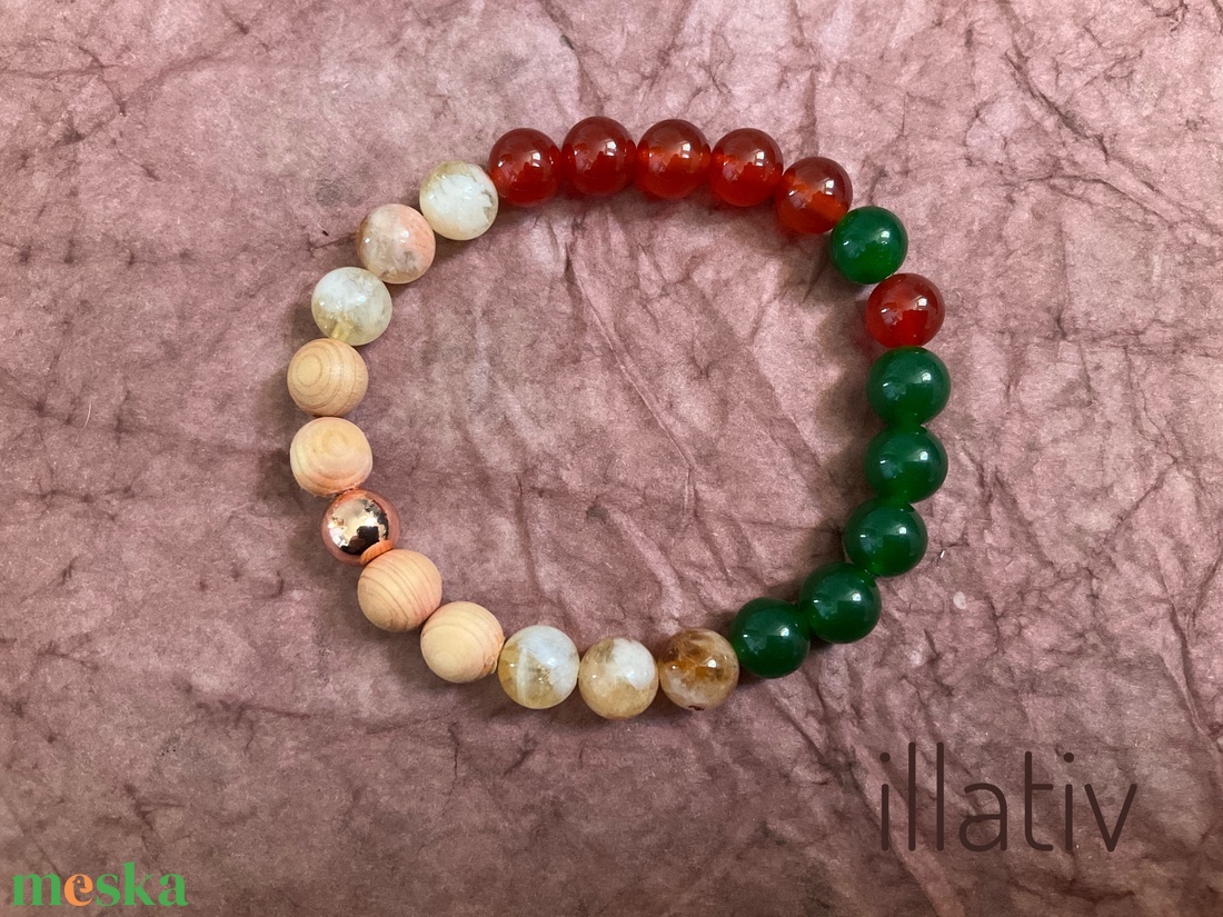 Ásványkarkötő illatosítható fagyönggyel - � Energia forrása  - ékszer - karkötő - ásványkarkötő - Meska.hu