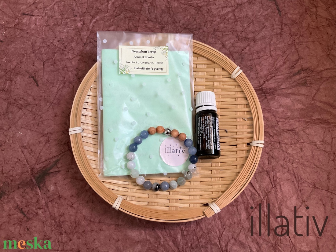 Aroma karkötő - nyugalom kertje - ékszer - karkötő - ásványkarkötő - Meska.hu