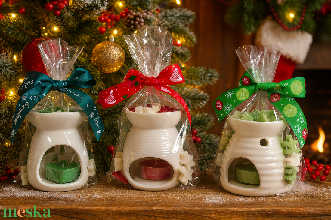 Ünnepi illatvarázs-Illatviasz párologtató csomag - karácsony - karácsonyi lakásdekoráció - karácsonyi illatgyertya, mécses - Meska.hu