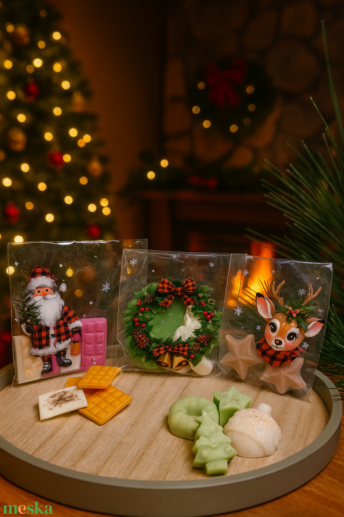 Karácsonyi mesecsomag-illatviasz - otthon & életmód - gyertya, illat, aroma - aromalámpa - Meska.hu