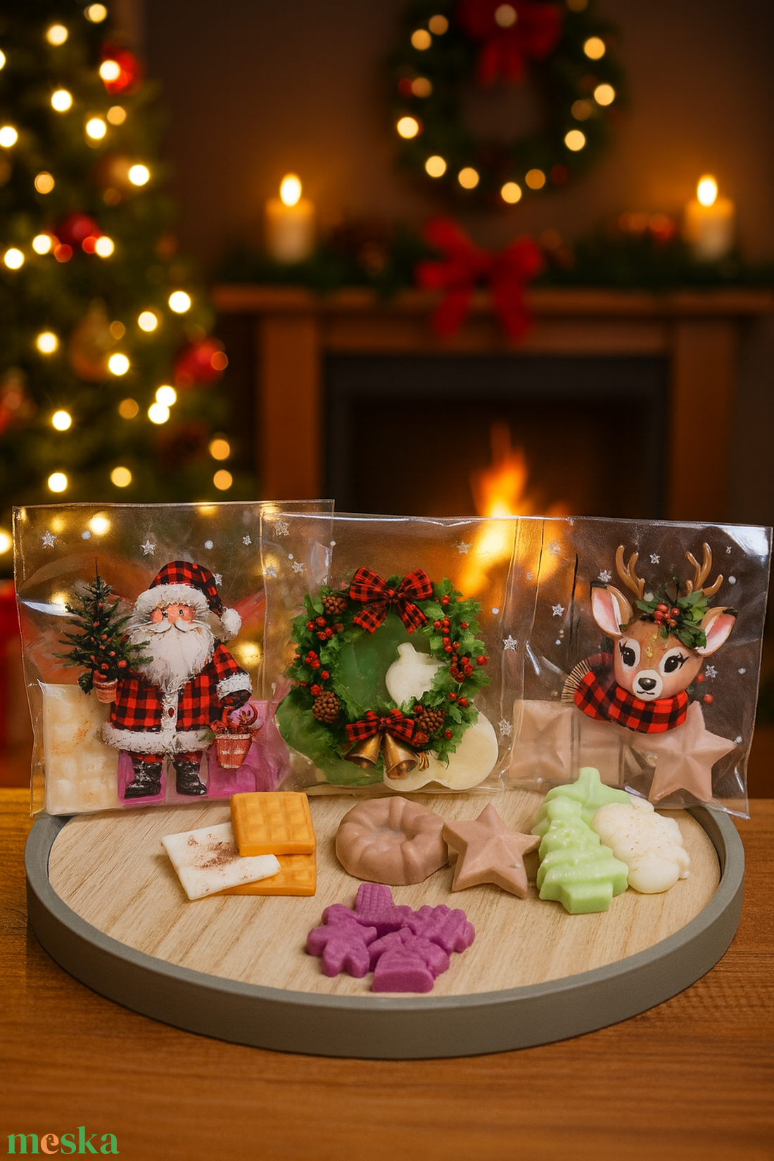 Karácsonyi mesecsomag-illatviasz - otthon & életmód - gyertya, illat, aroma - aromalámpa - Meska.hu