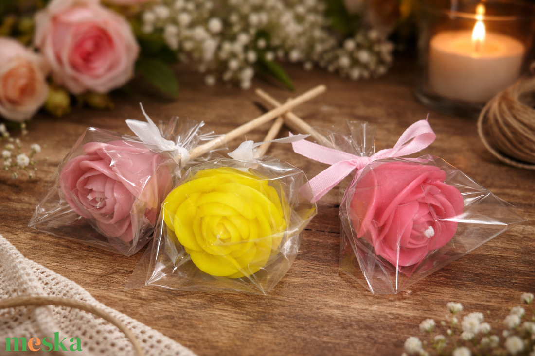 Mini rózsa-illatgyertya - otthon & életmód - gyertya, illat, aroma - gyertya - Meska.hu