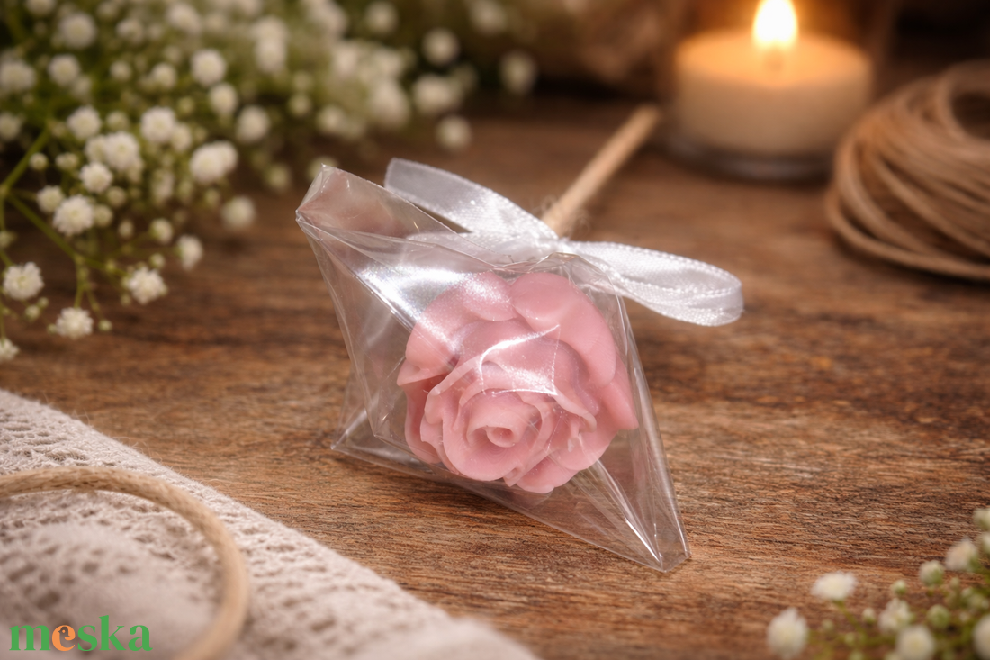 Mini rózsa-illatgyertya - otthon & életmód - gyertya, illat, aroma - gyertya - Meska.hu