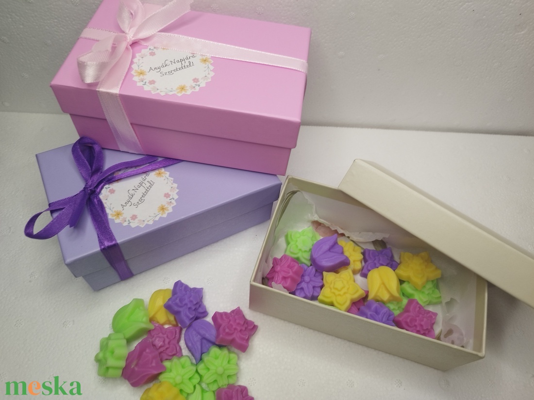 Tavaszi virágillat-illatviasz ajándékdoboz - otthon & életmód - gyertya, illat, aroma - illatviasz - Meska.hu