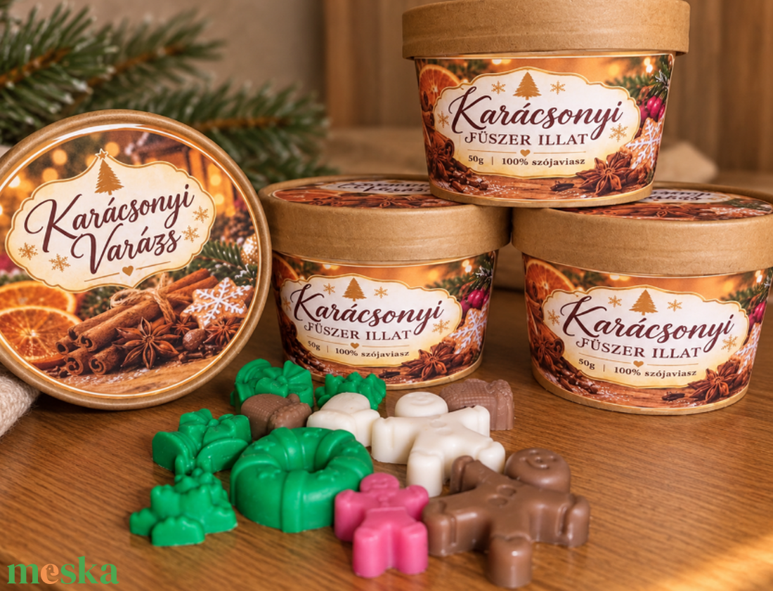 Karácsony illatai illatviasz - otthon & életmód - gyertya, illat, aroma - illatviasz - Meska.hu