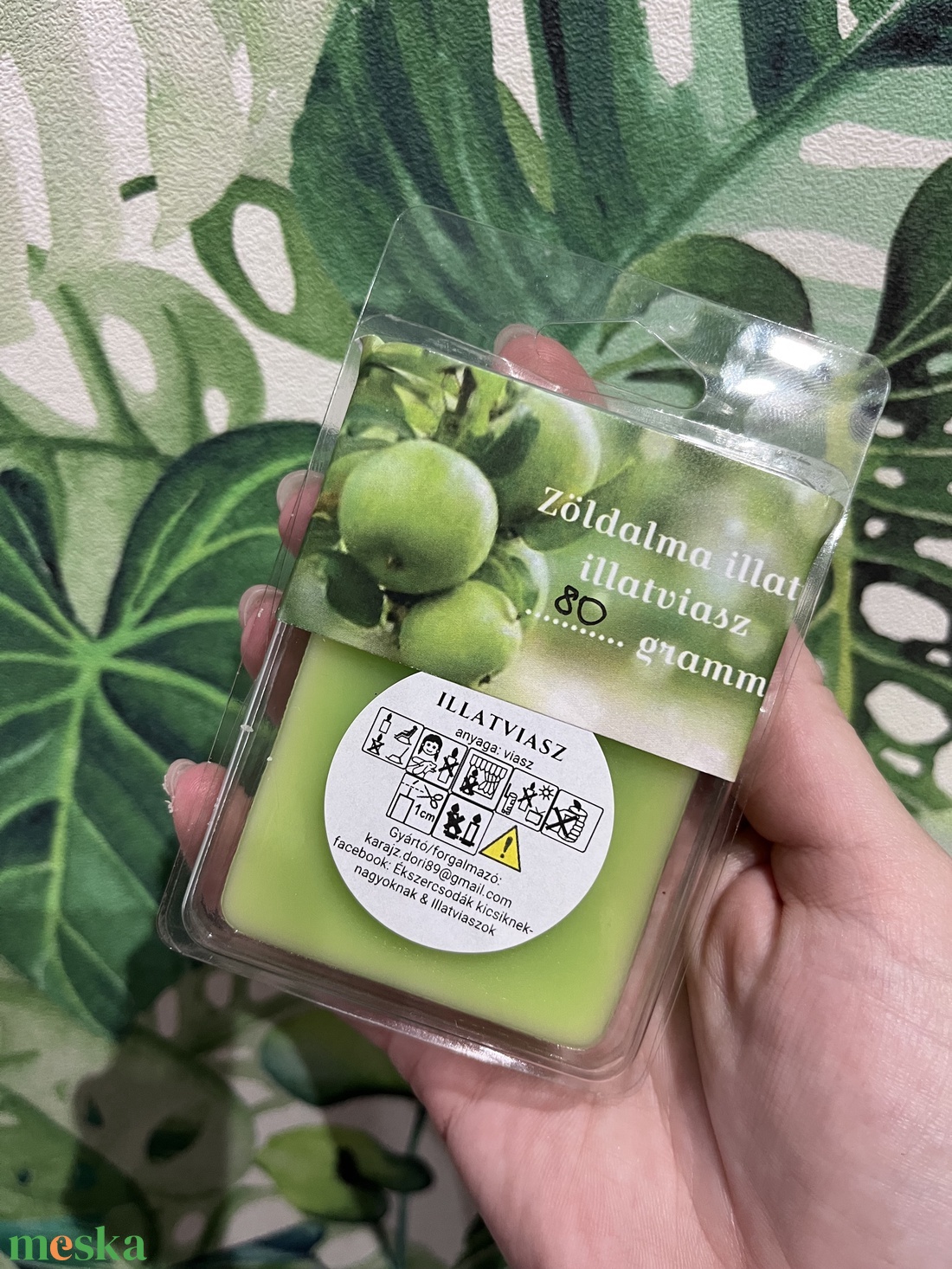 Zöldalma illatú törhető szójaviasz illatviasz 80 gramm - otthon & életmód - gyertya, illat, aroma - illatviasz - Meska.hu