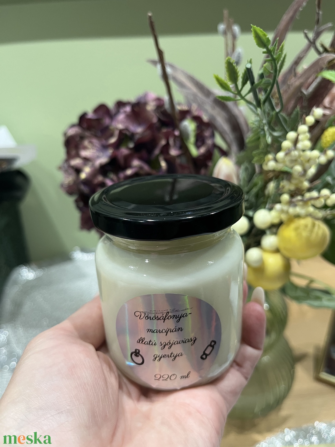 Üveges szójaviasz gyertya vörösáfonya-marcipán illattal 106 ml - otthon & életmód - gyertya, illat, aroma - gyertya - Meska.hu Üveges szójaviasz gyertya vörösáfonya-marcipán illattal 106 ml - otthon & életmód - gyertya, illat, aroma - gyertya - Meska.hu