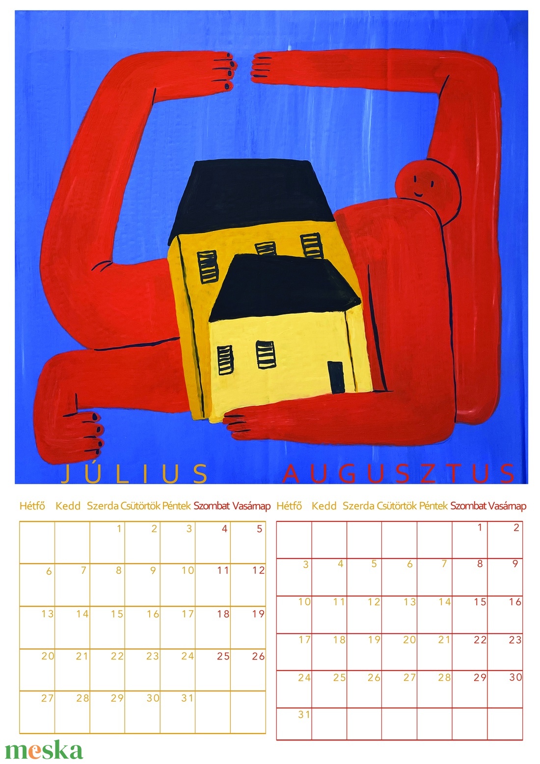 2026-os falinaptár A4 - otthon & életmód - dekoráció - fali és függő dekoráció - falinaptár & öröknaptár - Meska.hu