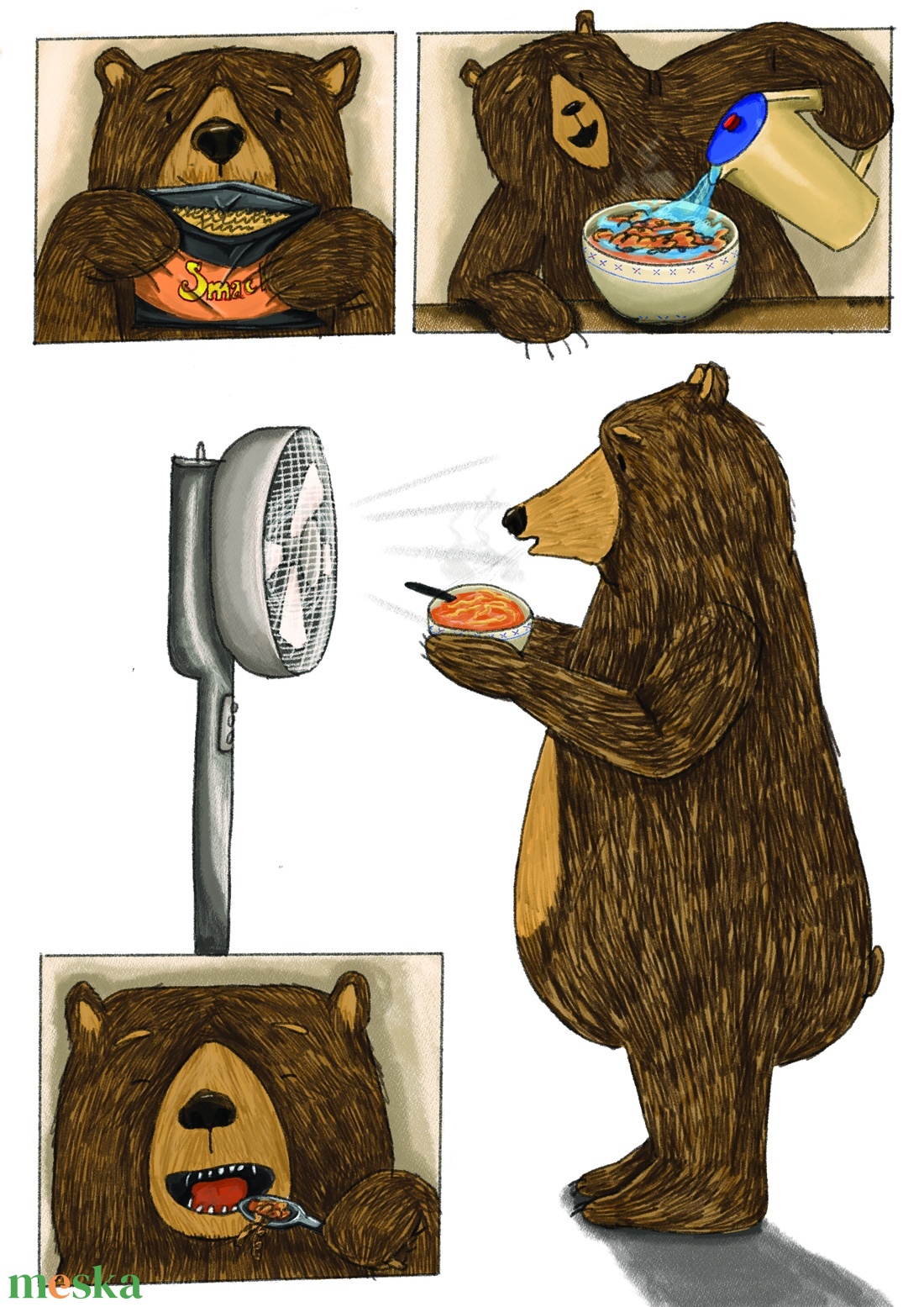 Levesezős Maci - művészet - grafika & illusztráció - digitális - Meska.hu