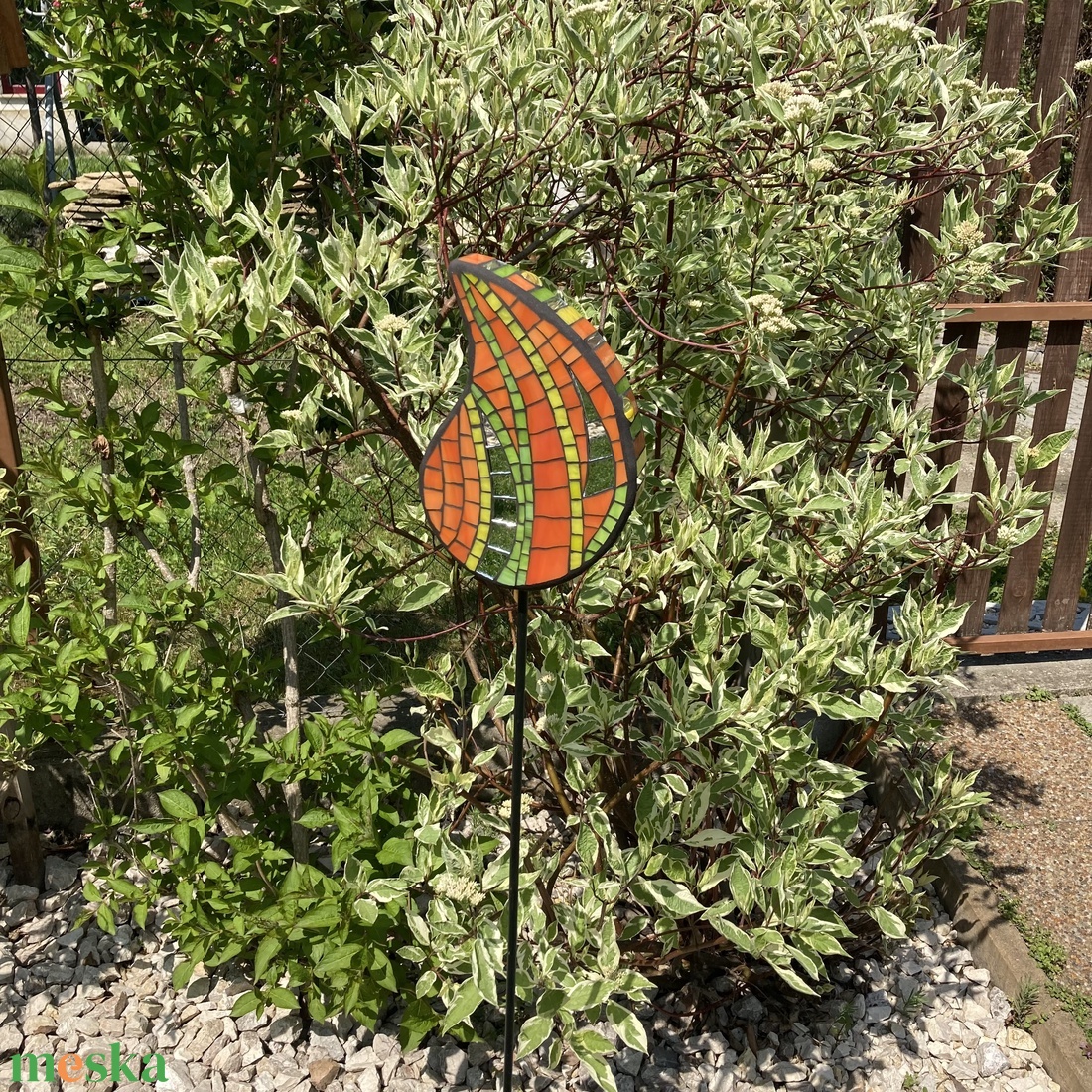 Kerti dísz, leszúrható mozaik dekoráció - tükrös, fagyálló - otthon & életmód - ház & kert - kerti dísz - Meska.hu