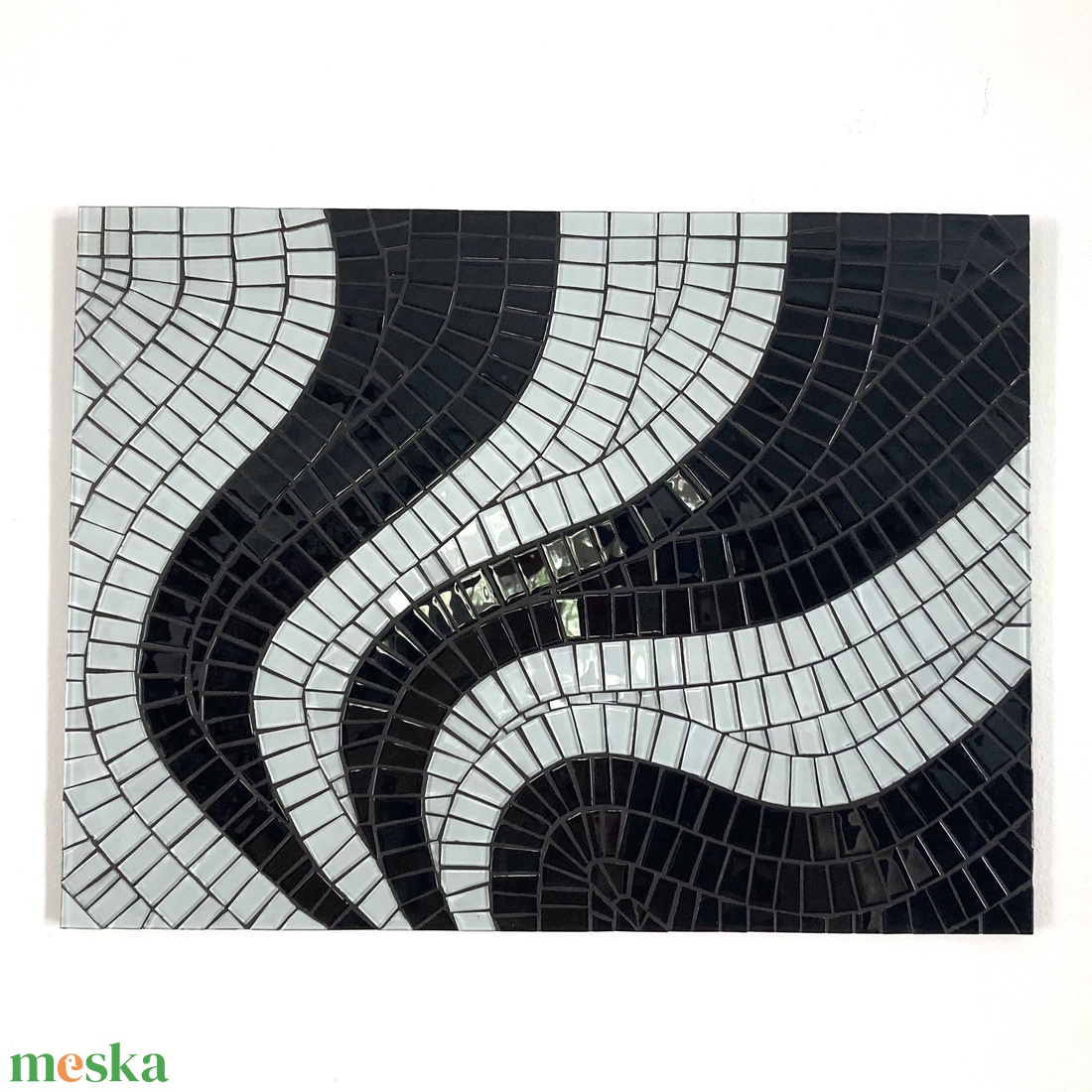 Geometrikus mozaik kép - fekete, fehér - otthon & életmód - dekoráció - kép & falikép - mozaik kép - Meska.hu Geometrikus mozaik kép - fekete, fehér - otthon & életmód - dekoráció - kép & falikép - mozaik kép - Meska.hu