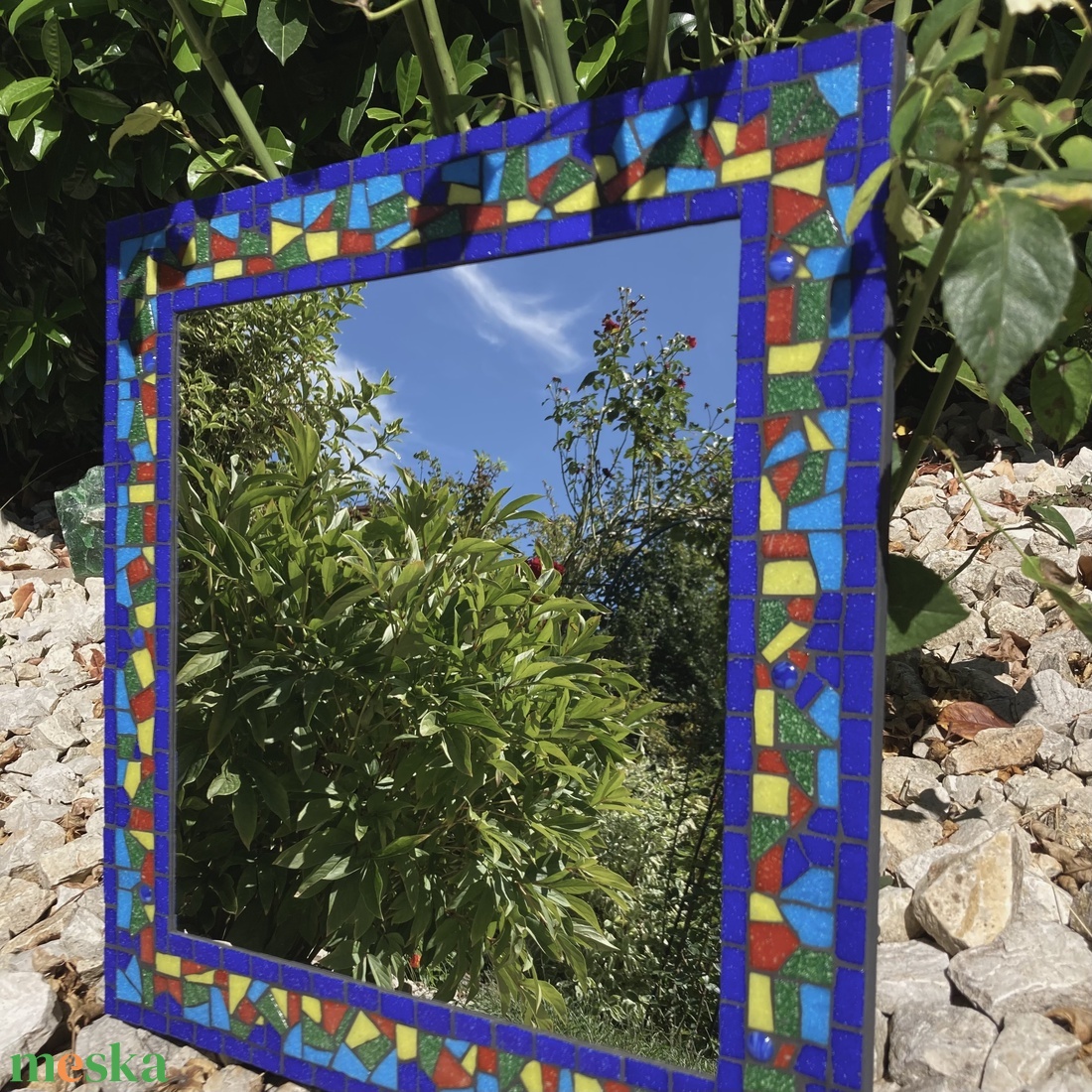 Mozaik tükör - Gaudi ihlette, spanyol mintázat, 40x40 cm - otthon & életmód - dekoráció - tükör - Meska.hu Mozaik tükör - Gaudi ihlette, spanyol mintázat, 40x40 cm - otthon & életmód - dekoráció - tükör - Meska.hu