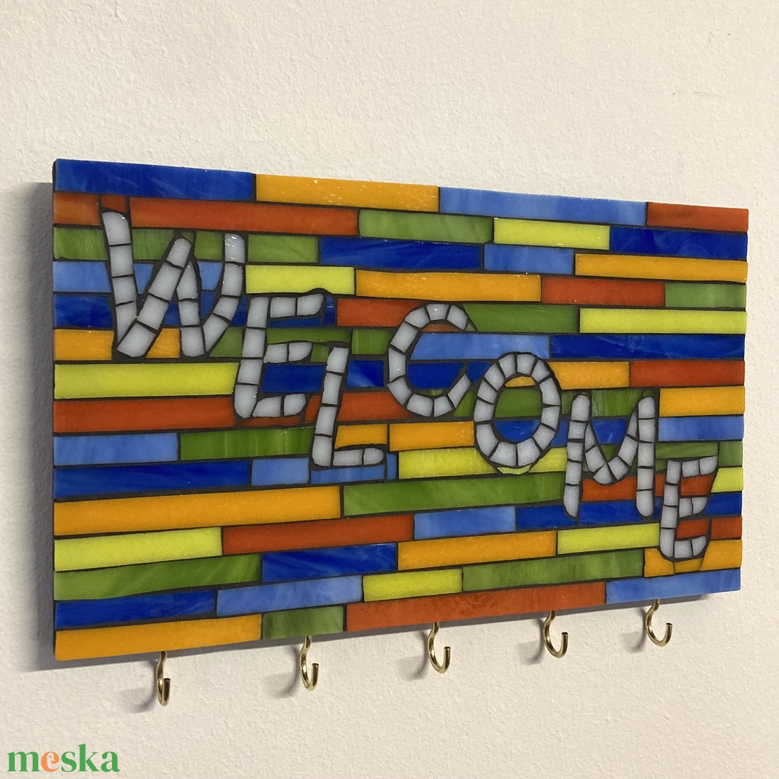 Mozaik WELCOME kulcstartó - otthon & életmód - ház & kert - isten hozott tábla - Meska.hu Mozaik WELCOME kulcstartó - otthon & életmód - ház & kert - isten hozott tábla - Meska.hu