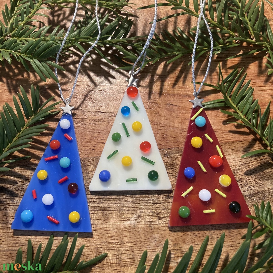 Karácsonyfa dísz szett, üveg - kék, fehér, piros - karácsony - karácsonyi lakásdekoráció - karácsonyfadíszek - Meska.hu Karácsonyfa dísz szett, üveg - kék, fehér, piros - karácsony - karácsonyi lakásdekoráció - karácsonyfadíszek - Meska.hu
