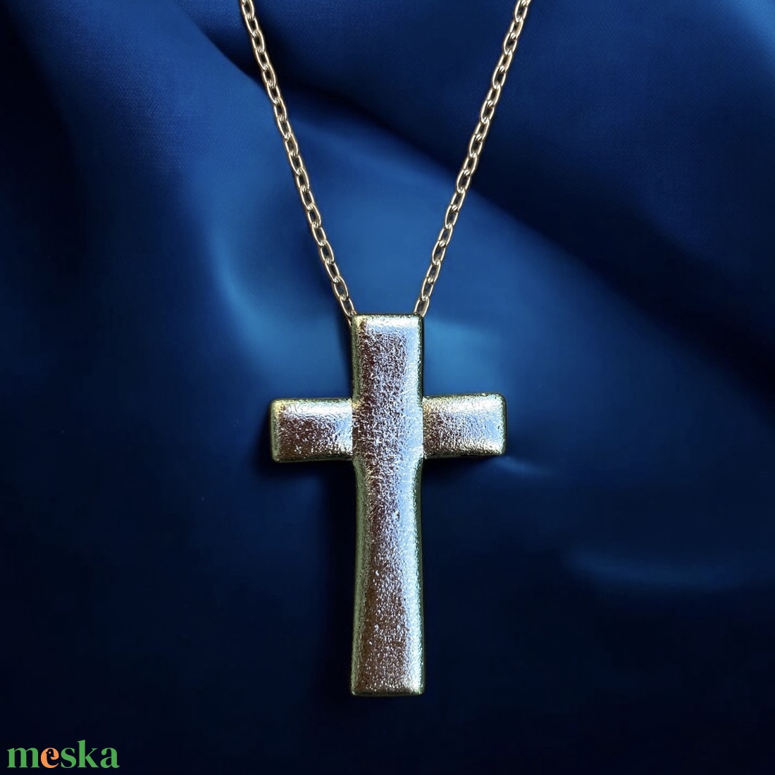 Kereszt nyaklánc ezüst Dichroic üvegből nemesacél lánccal - ékszer - nyaklánc - medálos nyaklánc - Meska.hu Kereszt nyaklánc ezüst Dichroic üvegből nemesacél lánccal - ékszer - nyaklánc - medálos nyaklánc - Meska.hu