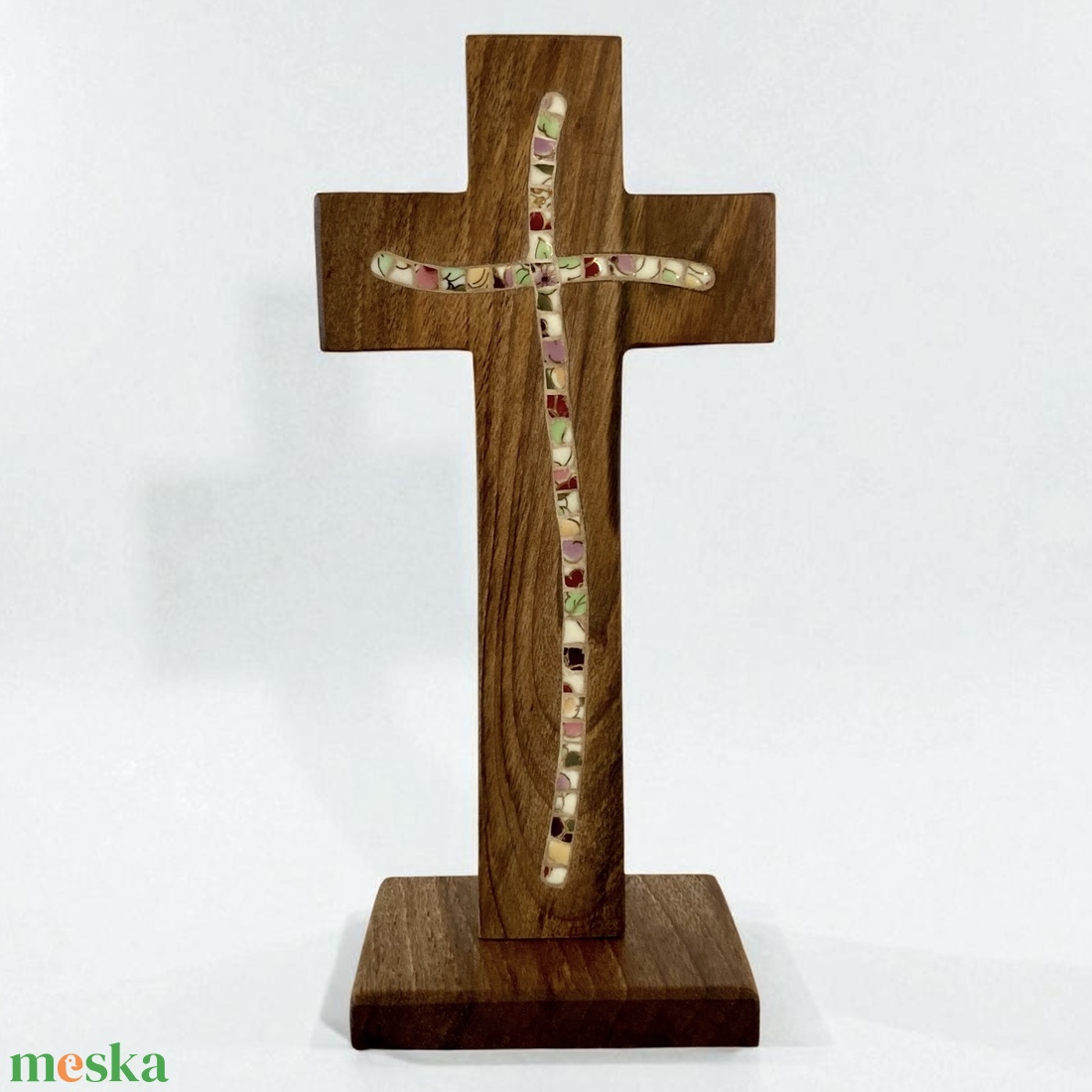 Mentett Zsolnay - asztali fakereszt porcelán berakással, diófa - otthon & életmód - vallás - kereszt - Meska.hu Mentett Zsolnay - asztali fakereszt porcelán berakással, diófa - otthon & életmód - vallás - kereszt - Meska.hu