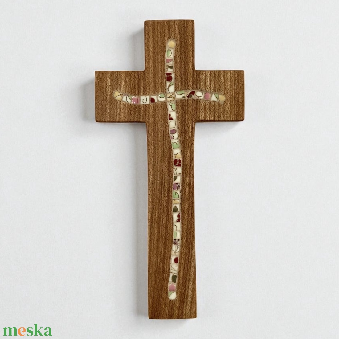 Mentett Zsolnay - fali fakereszt porcelán berakással, szilfa - otthon & életmód - vallás - kereszt - Meska.hu Mentett Zsolnay - fali fakereszt porcelán berakással, szilfa - otthon & életmód - vallás - kereszt - Meska.hu