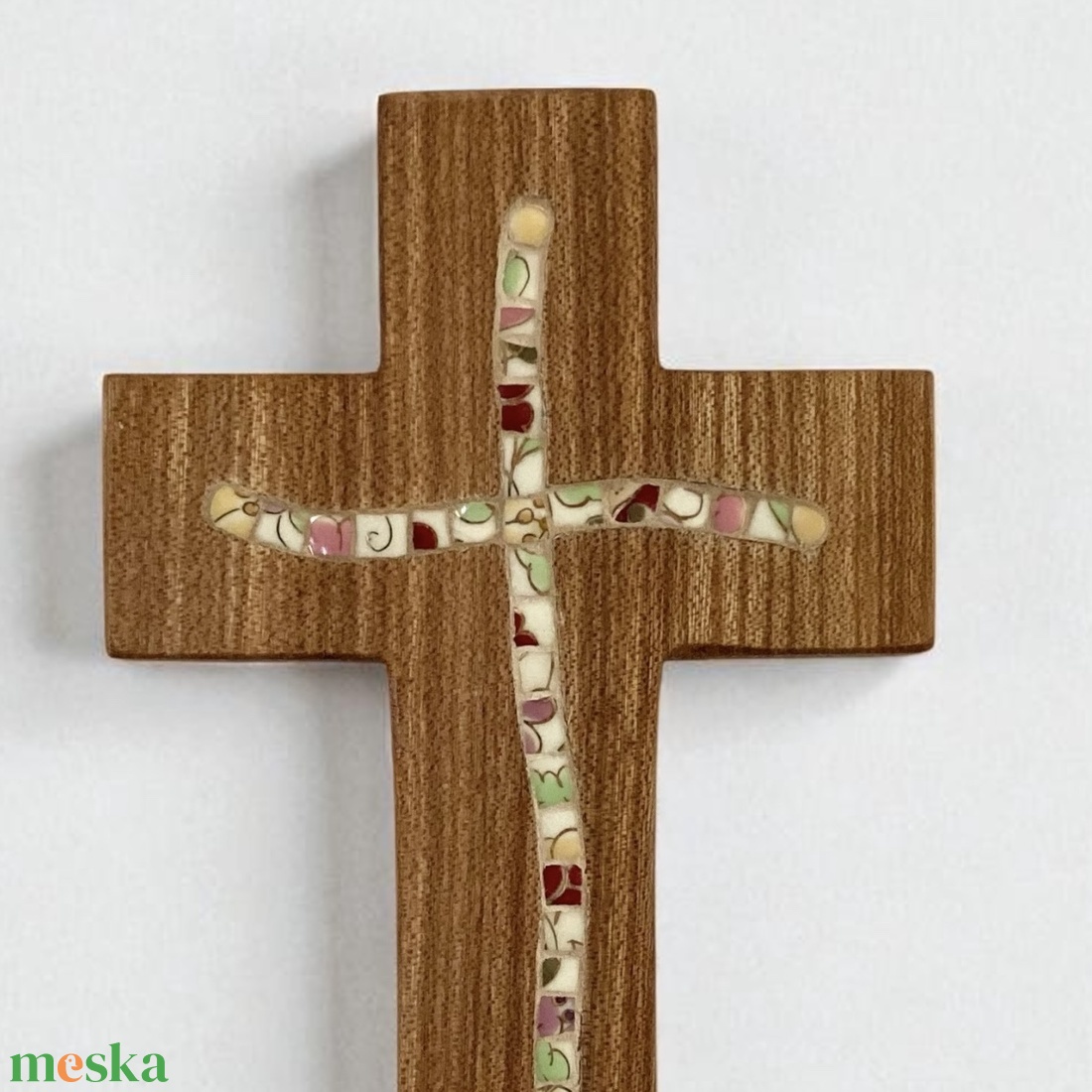 Mentett Zsolnay - fali fakereszt porcelán berakással, szilfa - otthon & életmód - vallás - kereszt - Meska.hu Mentett Zsolnay - fali fakereszt porcelán berakással, szilfa - otthon & életmód - vallás - kereszt - Meska.hu