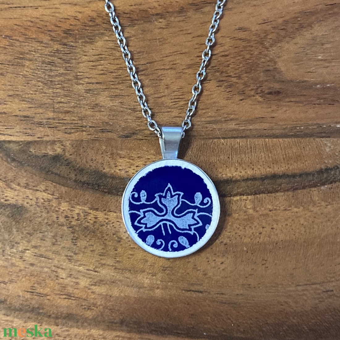 Mentett Zsolnay darabok - nemesacél medál porcelánból - ékszer - nyaklánc - medálos nyaklánc - Meska.hu