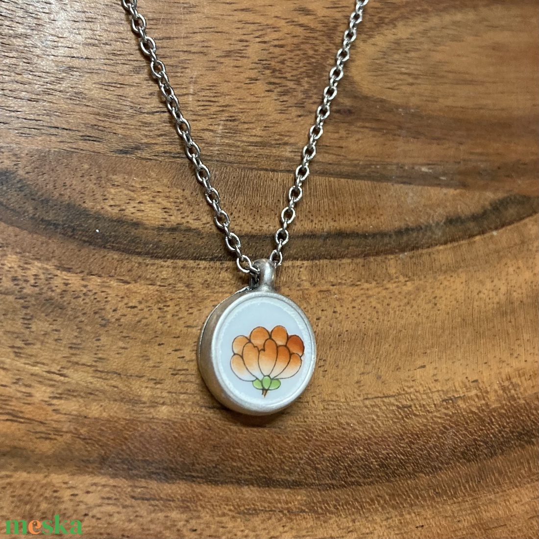 Herendi mentett darabok - pici porcelán nyaklánc - nemesacél lánccal - ékszer - nyaklánc - medálos nyaklánc - Meska.hu