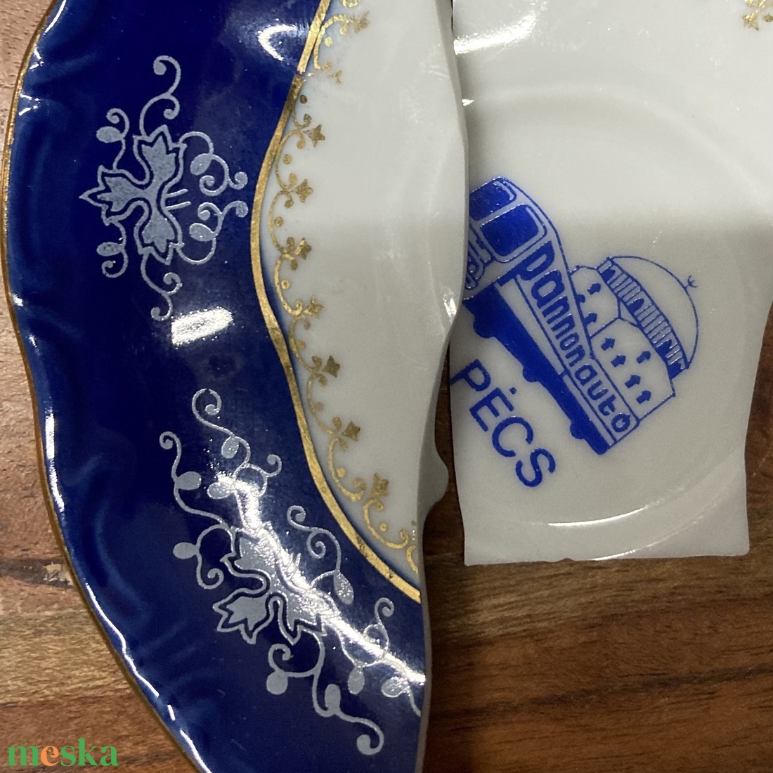 Mentett Zsolnay darabok - nemesacél karperec porcelán virágos - 3 méretben - ékszer - karkötő - karkötő medállal - Meska.hu