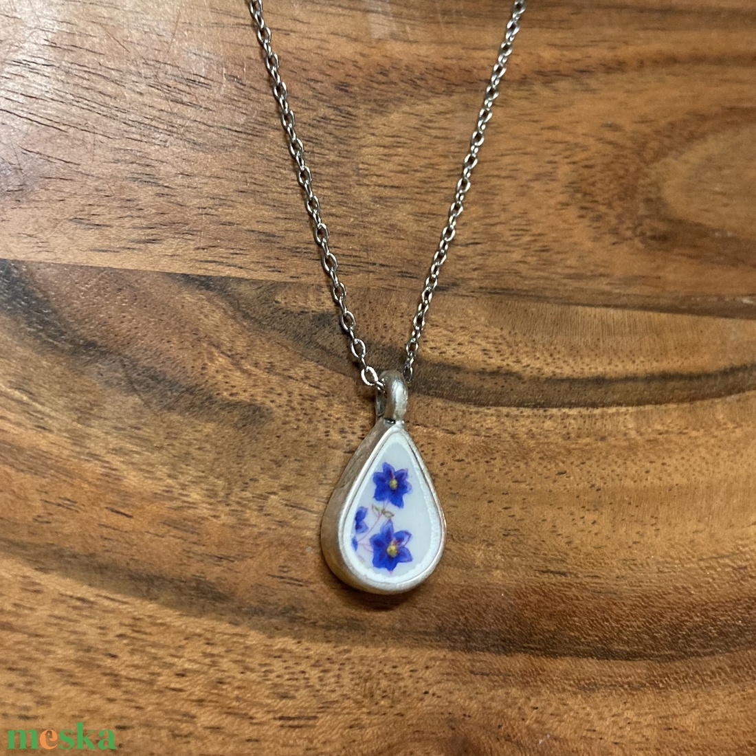 Mentett Herendi darabok - pici csepp porcelán nyaklánc - nemesacél lánccal - ékszer - nyaklánc - medálos nyaklánc - Meska.hu